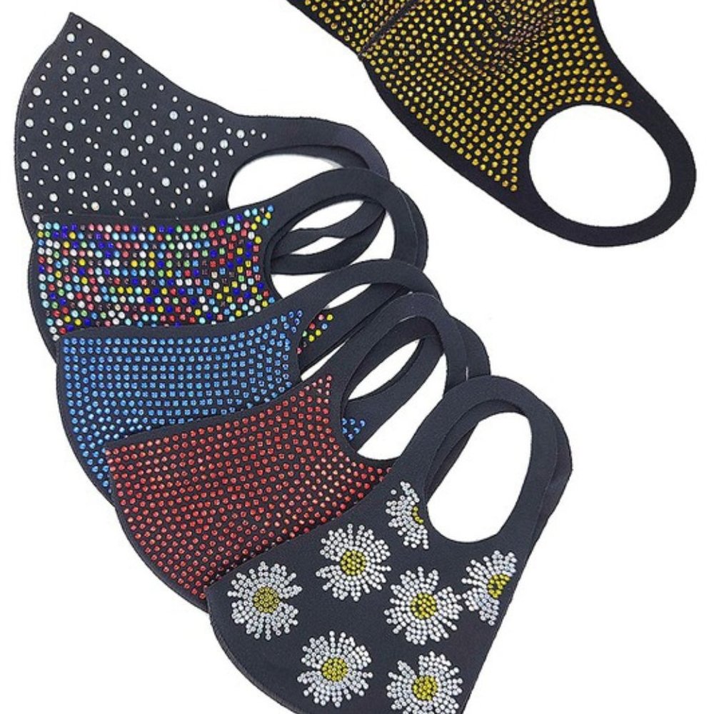 Rhinestone  Facemask